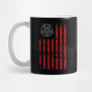 Hail Satan American Occult Flag  print Mug